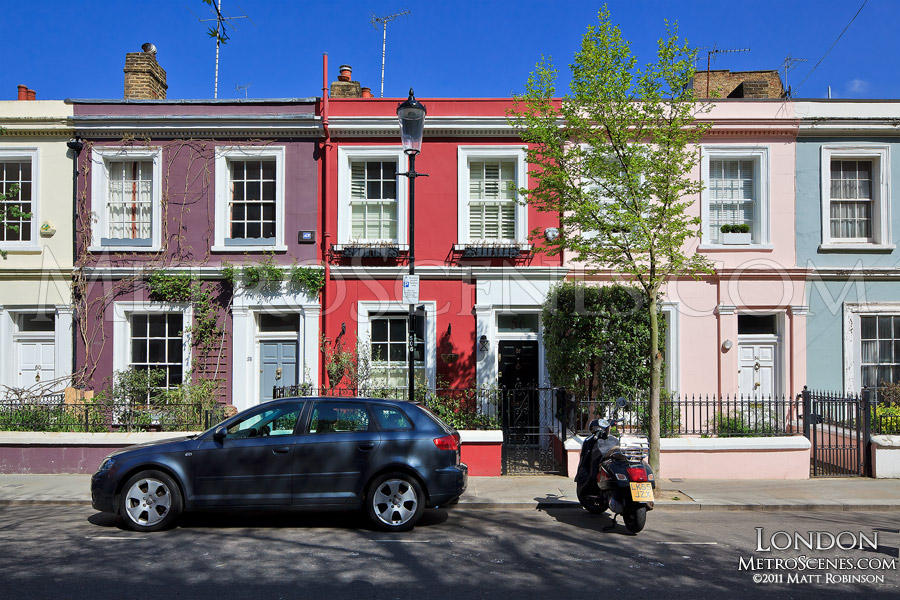 Colorful houses in Notting Hill