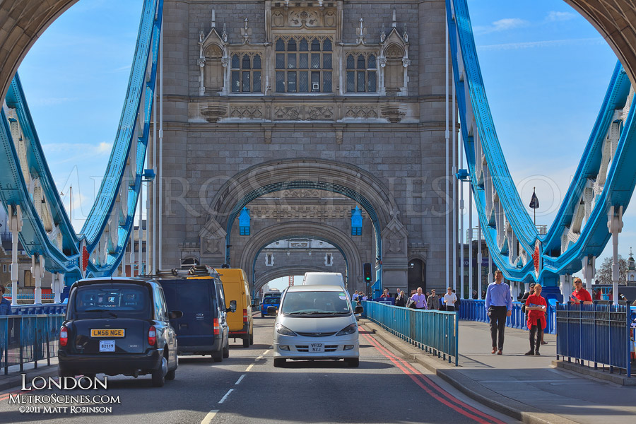 Traffic on Tower Bridge