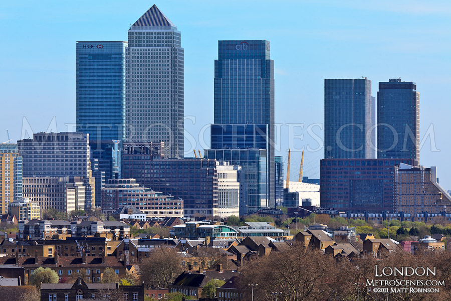 Canary Wharf skyscrapers