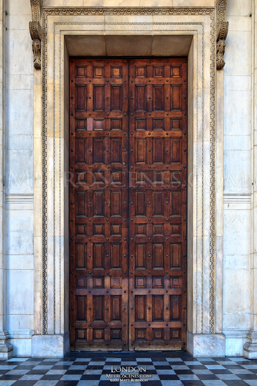 Giant door of St. Paul's Cathedral