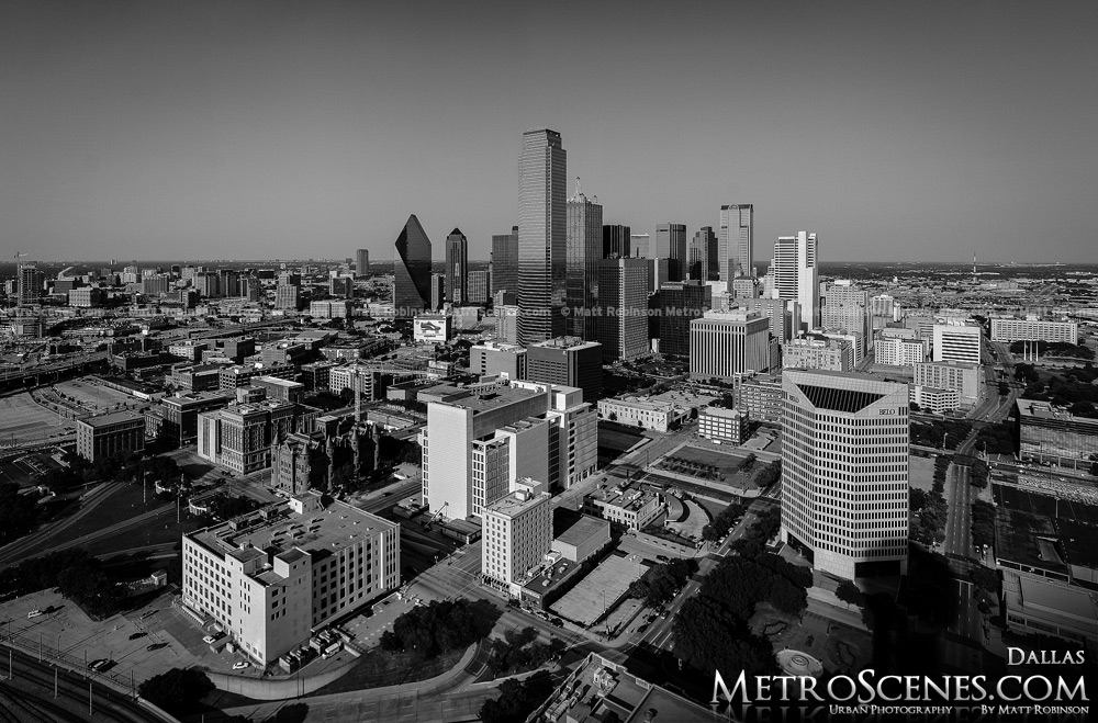 Dallas Skyline Black and White