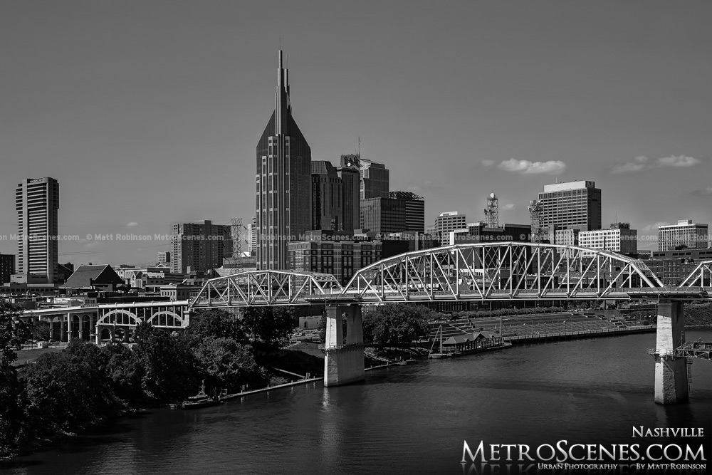 Nashville Skyline Black and White