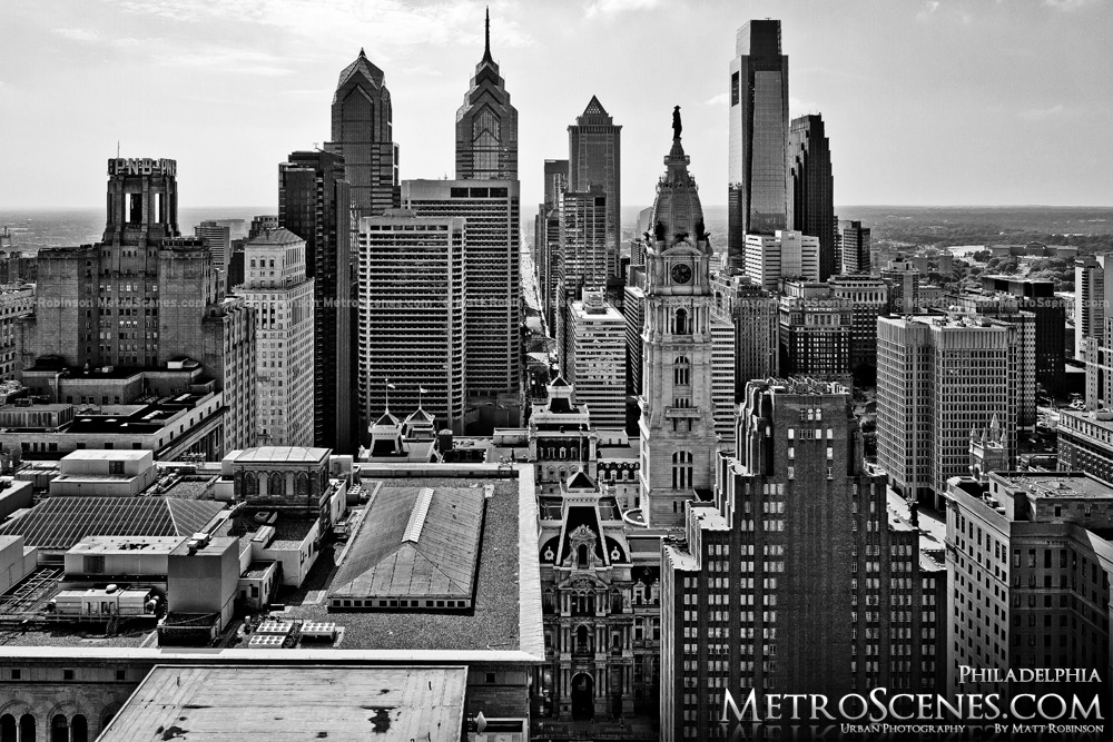 Philadelphia Skyline Black and White