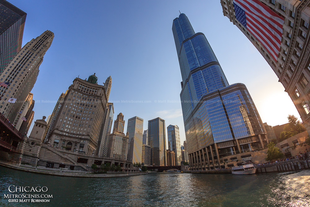 Trump International Hotel and Tower with Chicago River