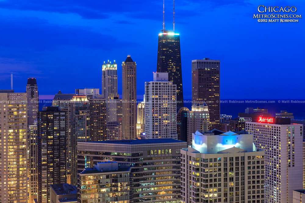 John Hancock Center from rooftop on Marina City