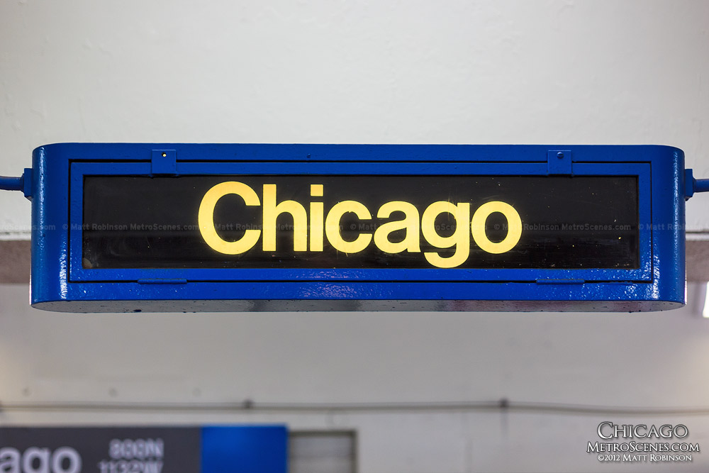 Chicago Blue Line sign