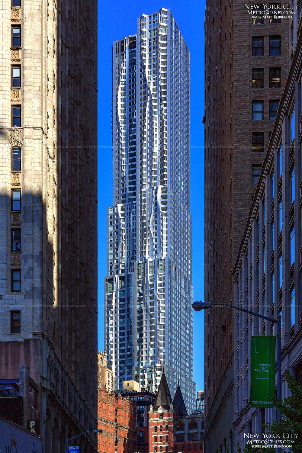 New York by Gehry (Beekman Tower) as seen from Barclay Street