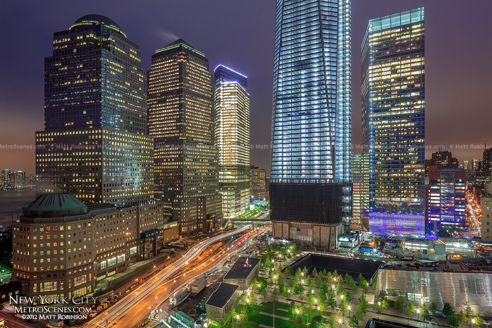 World Financial Center, Goldman Sachs Tower and World Trade Center at night