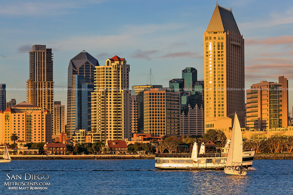 Downtown San Diego with Sailboat