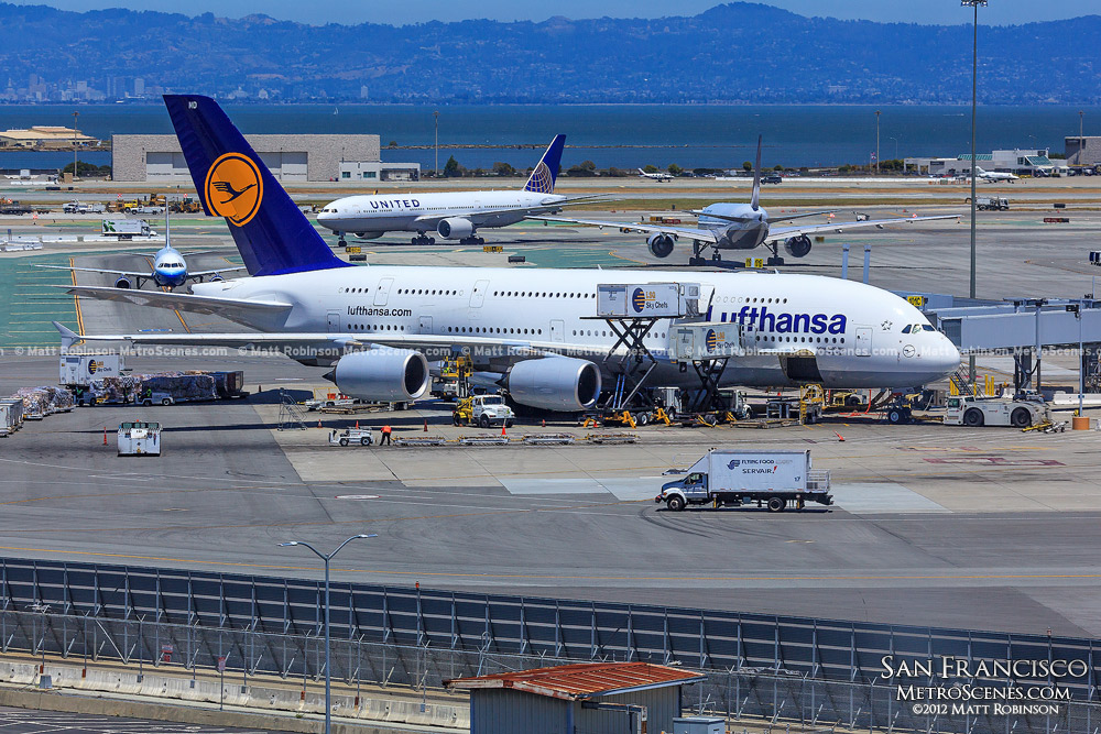 Lufthansa Airbus A380-800 at San Francisco International