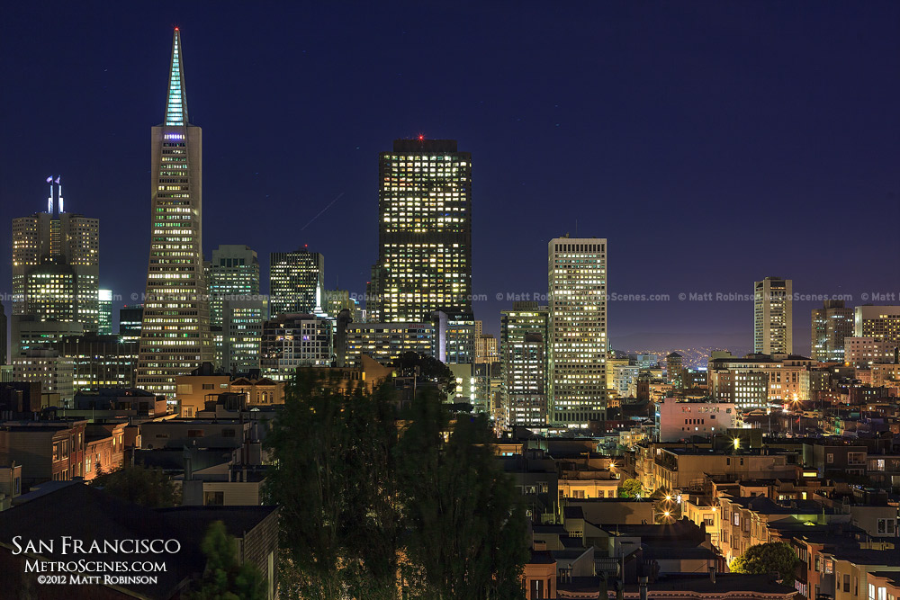 Downtown San Francisco after dark