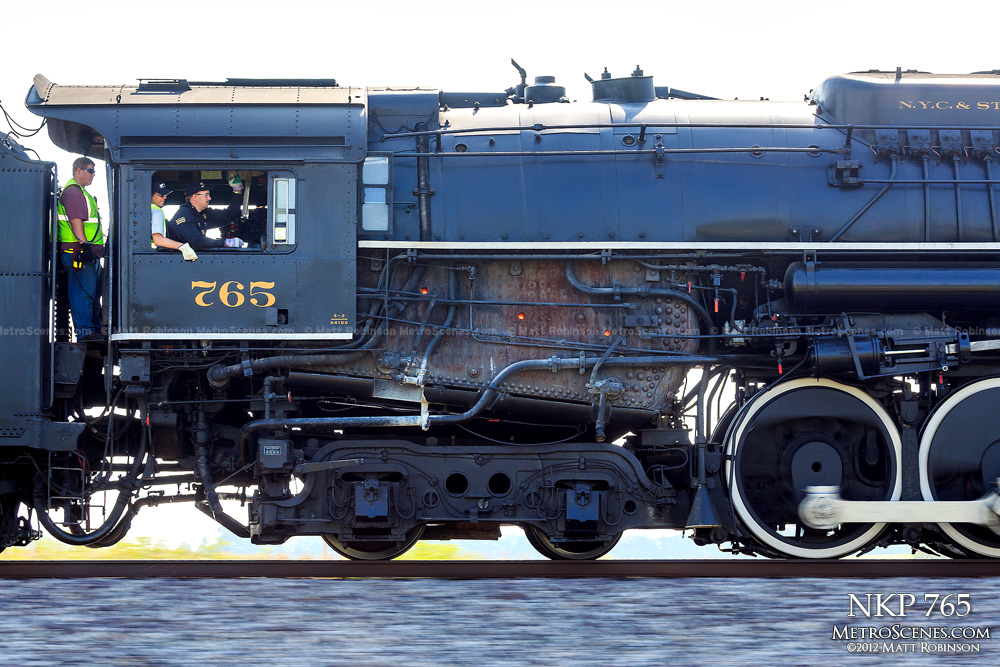 Pacing the cab of Steam Locomotive 765