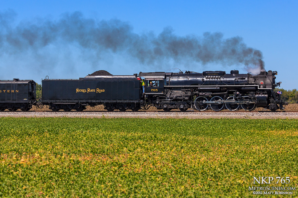 Steam Engine travels near Worden, Illinois