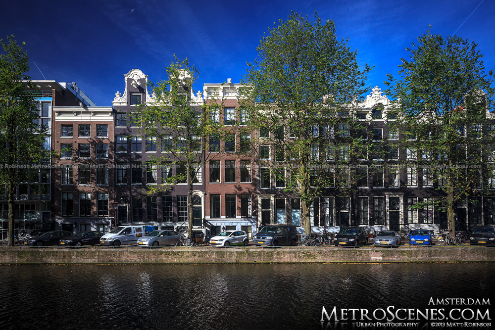 Amsterdam gabled buildings along a canal
