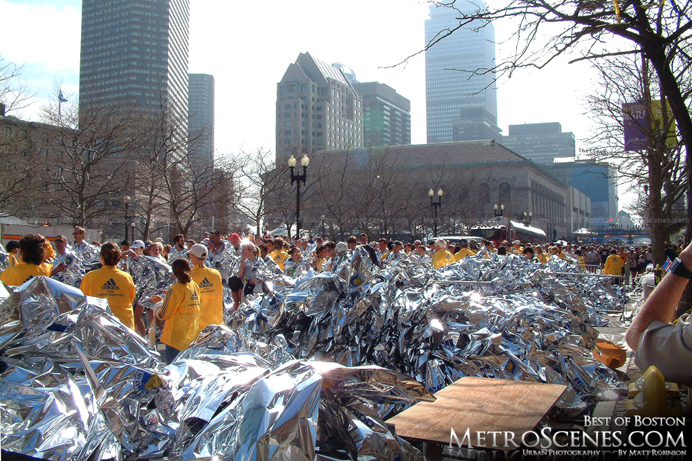 Heat Blankets at the Boston Marathon 2002