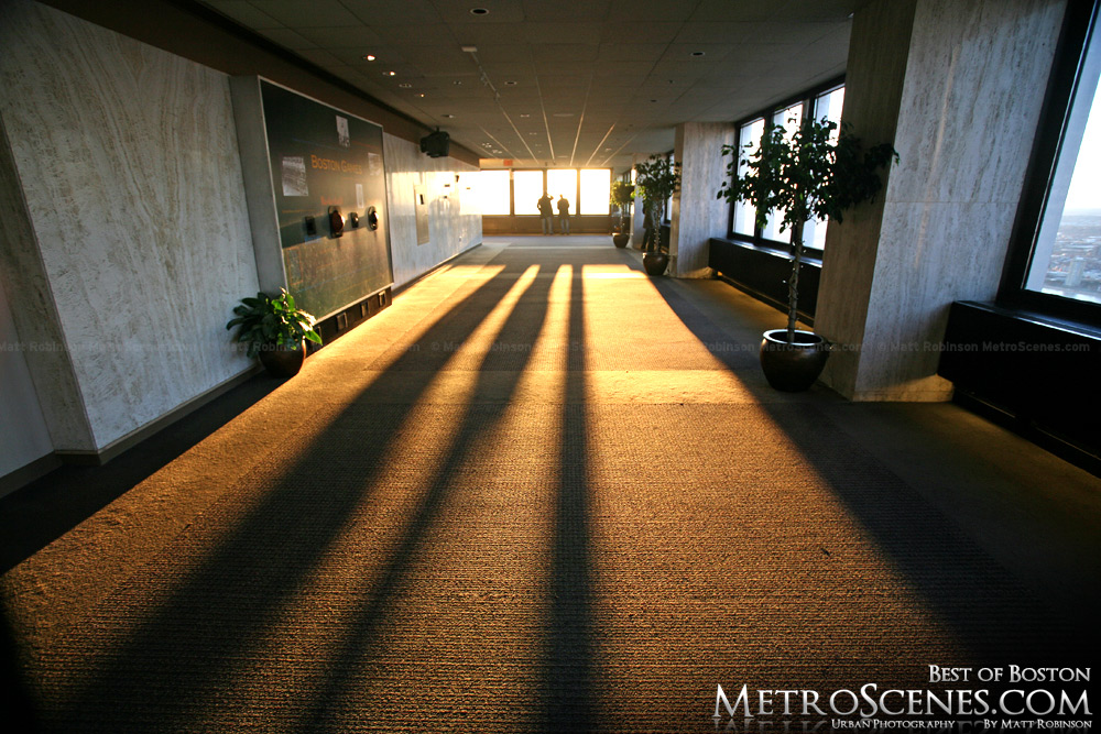 Sunset shadows in the Prudential Observatory