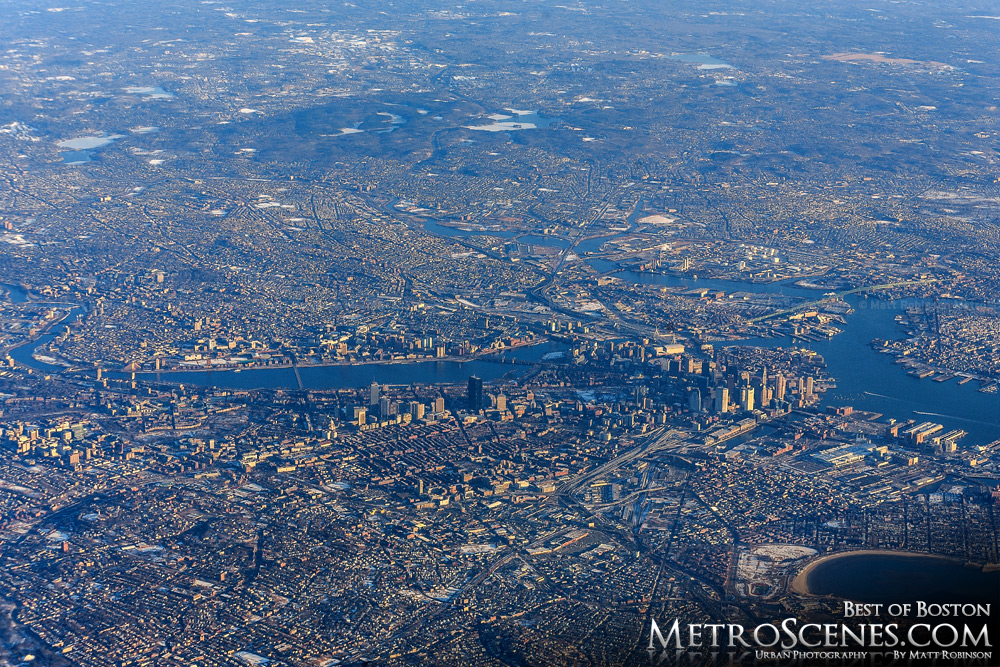 Boston Aerial from 10,000 Feet