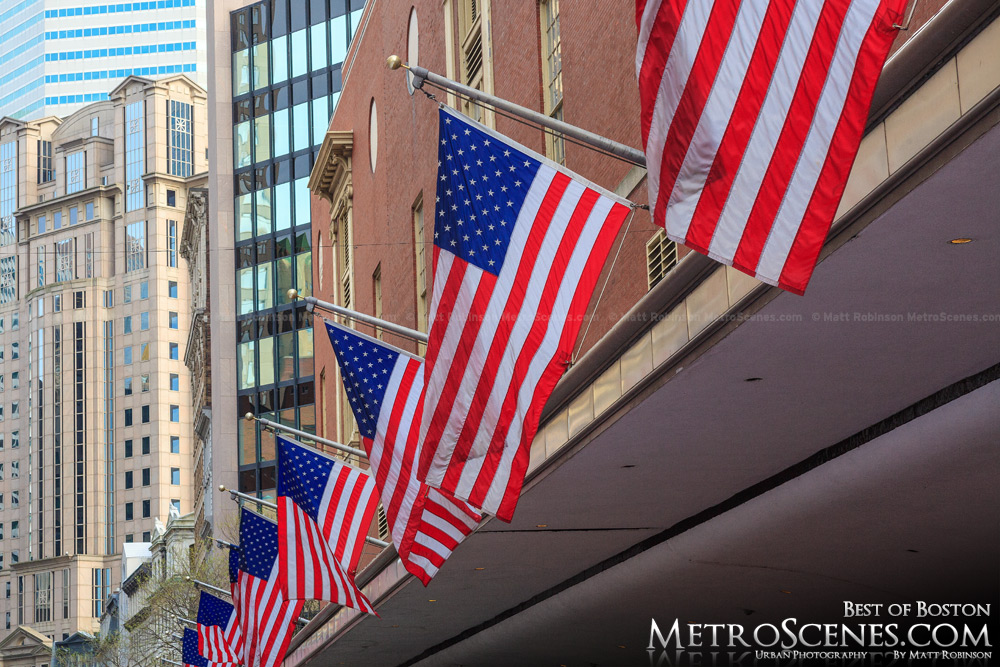 American Flags in Boston