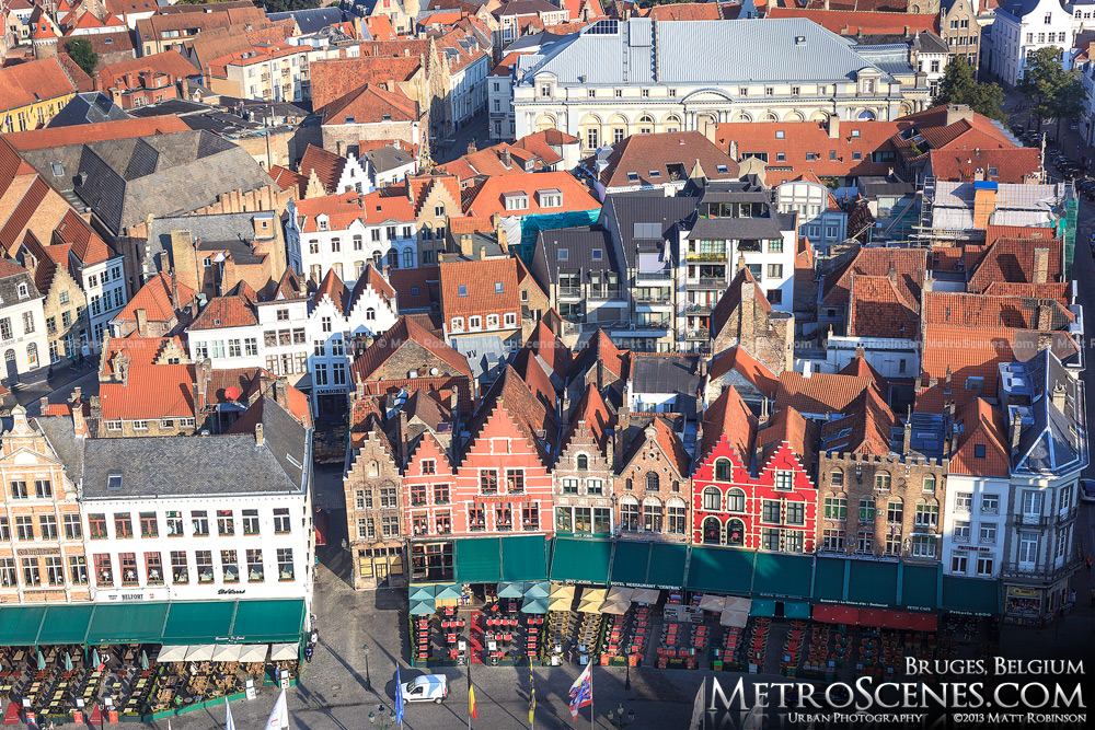 Markt Square aerial, Bruges