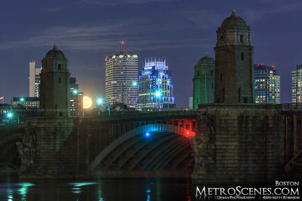 Boston moonrise