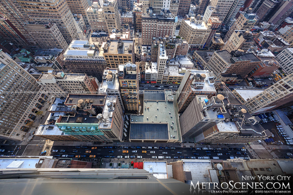 Looking down on 31st Street