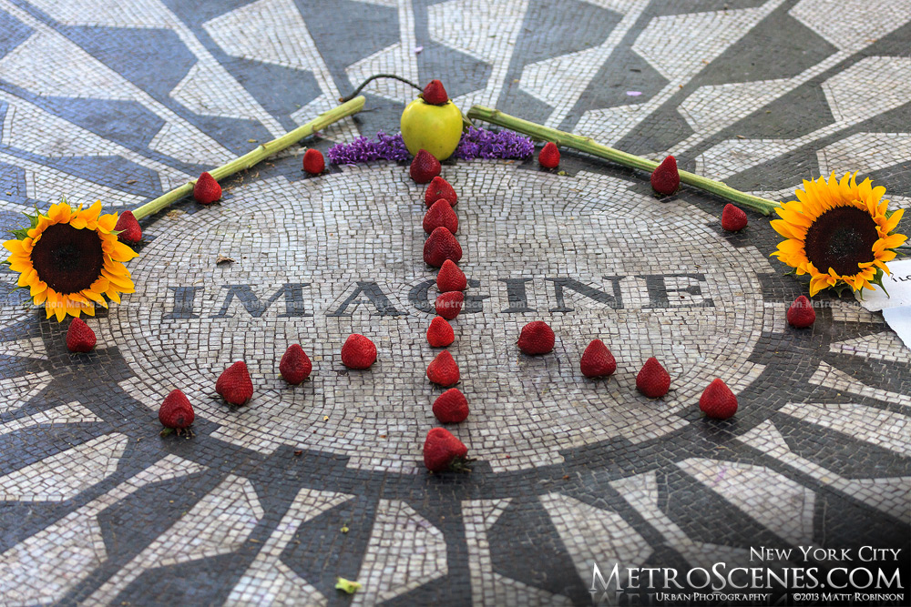 Imagine Mosaic with strawberries, Central Park West