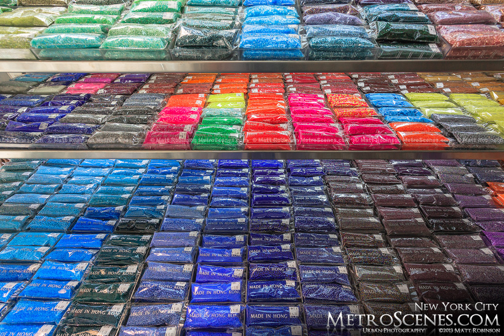 Colorful beads in New York's Garment District