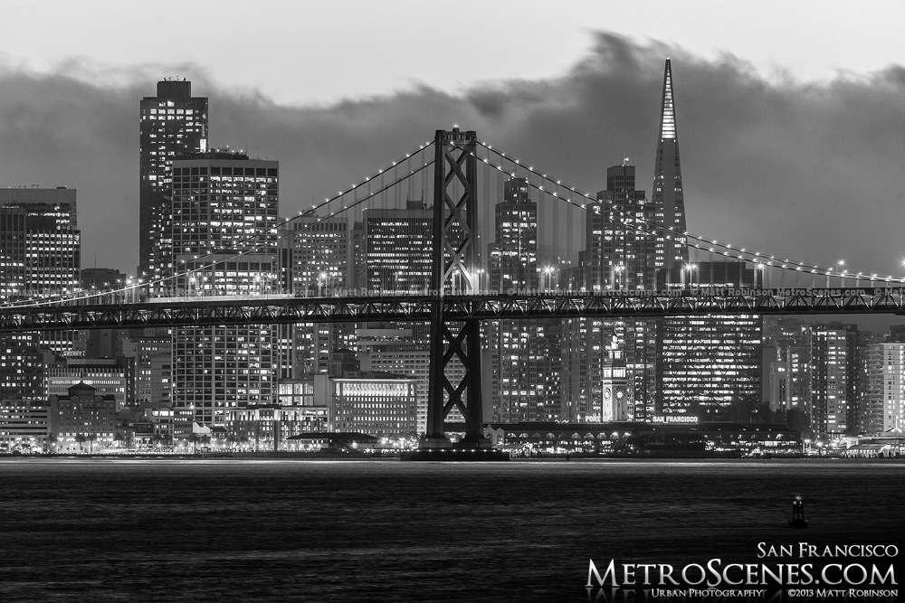 Black and White San Francisco from Oakland