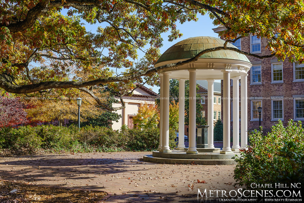 The Old Well at University of North Carolina during Fall