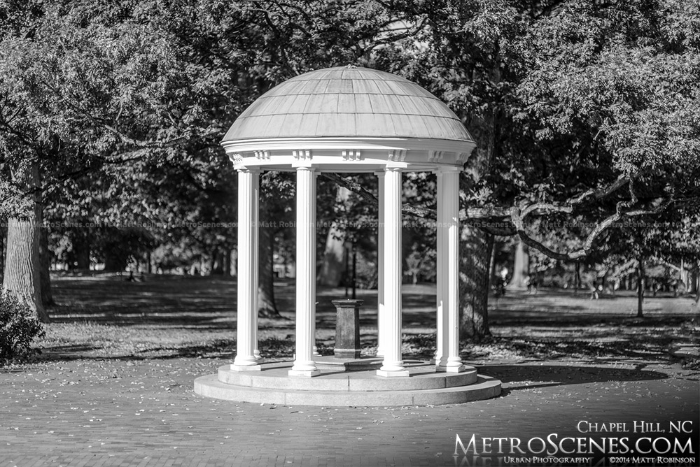 Black and White Old Well UNC-CH