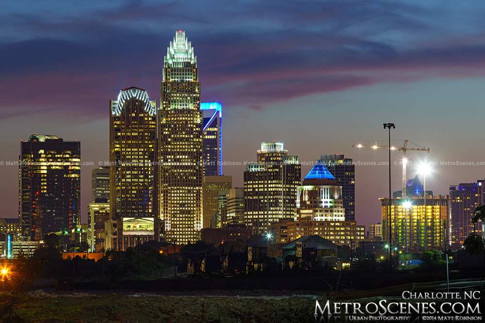 Skyline of Charlotte NC in 2014