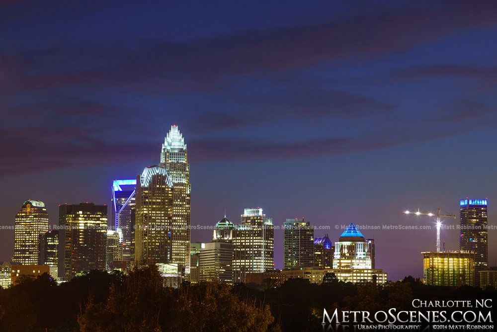 Charlotte Skyscrapers at night