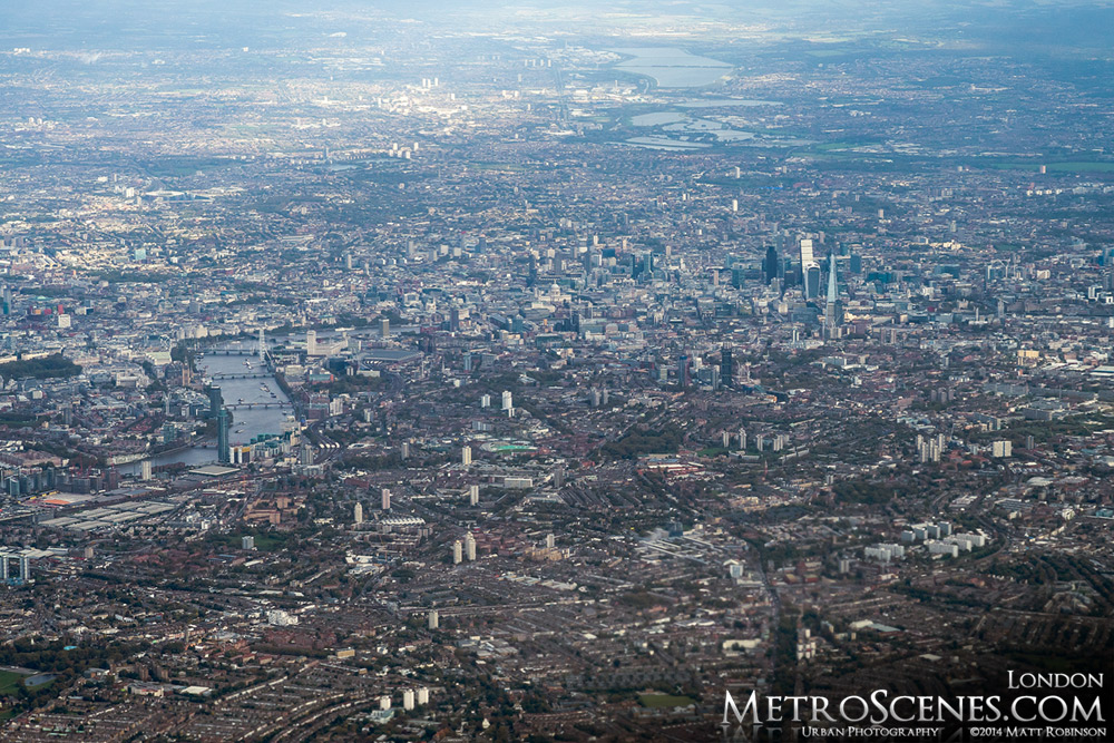 Aerial photograph of London, England 2014