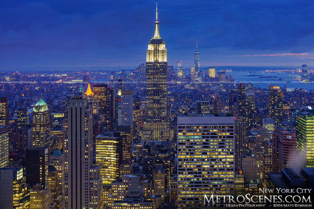 New York City at blue hour