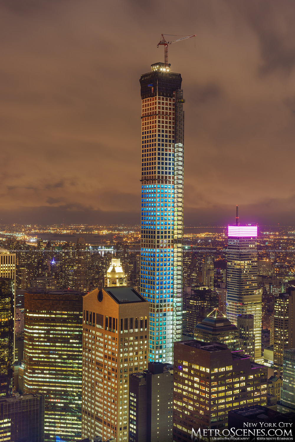 432 Park Avenue stands tall at night