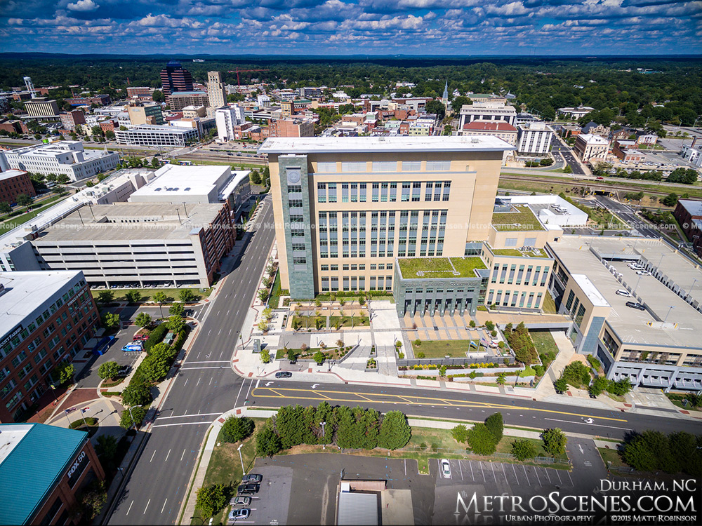 Aerial of Durham County Justice Center