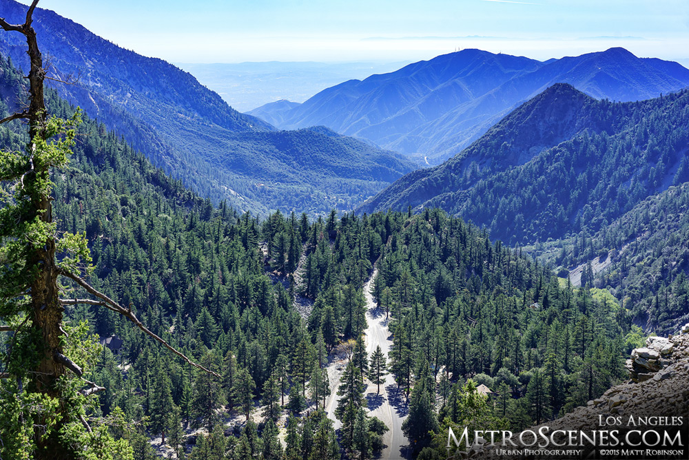 View of San Gabriel Mountains from Mount Baldy Bowl Trail