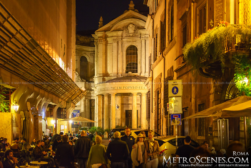 Santa Maria della Pace at night