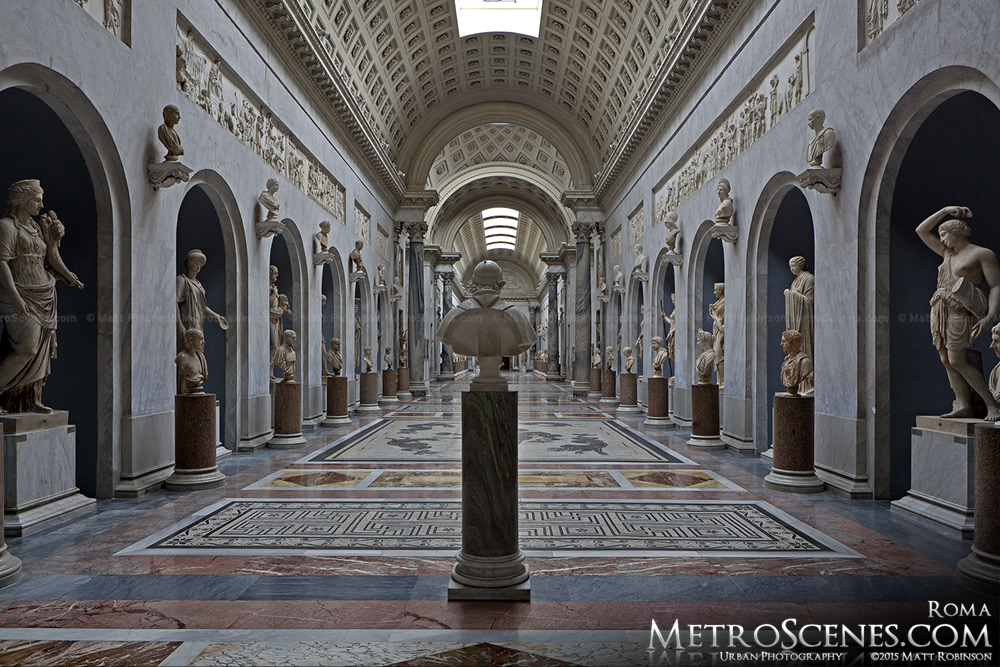 Empty wing of Vatican Museum