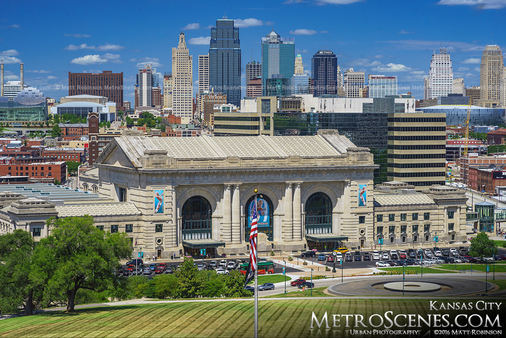 Kansas City Union Station with Skyline
