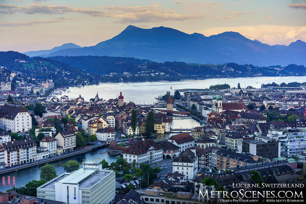 View of Lucerne from Hotel Chateau G?tsch