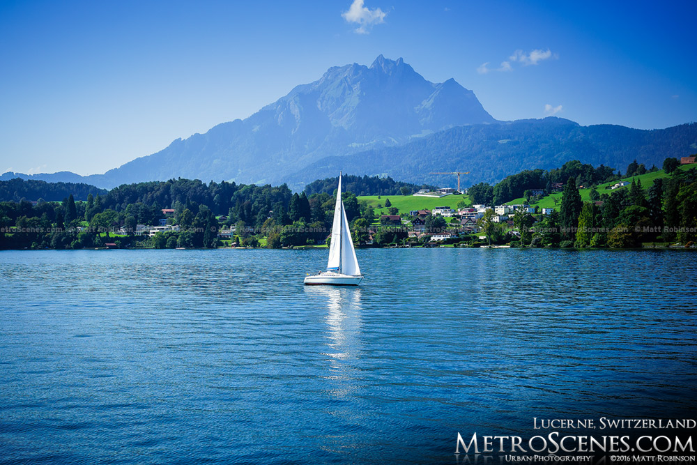 Mt. Pilatus with Sailboart