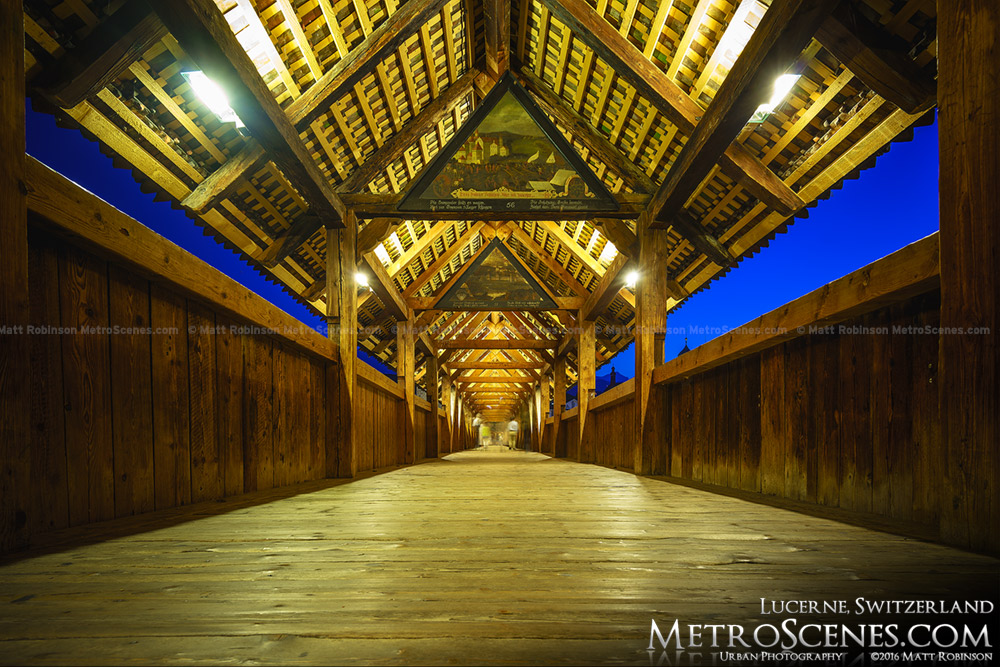 Chapel Bridge interior Lucerne