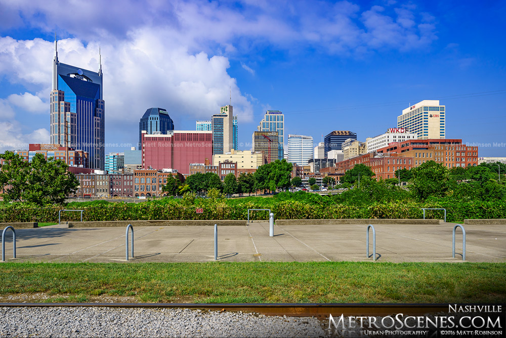 Downtown Nashville from Titans Way