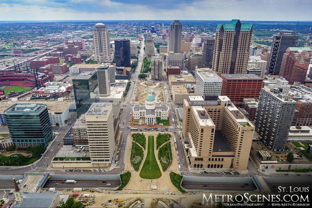 Downtown from the St Louis Arch