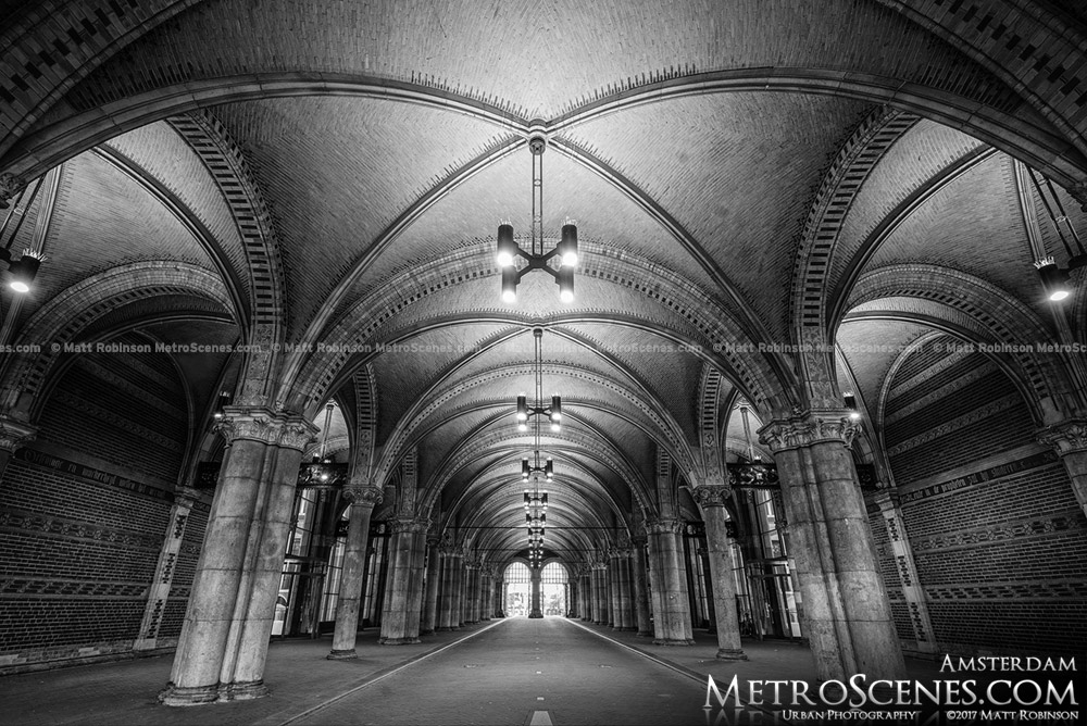 Black and White Rijksmuseum Underpass Ceiling 