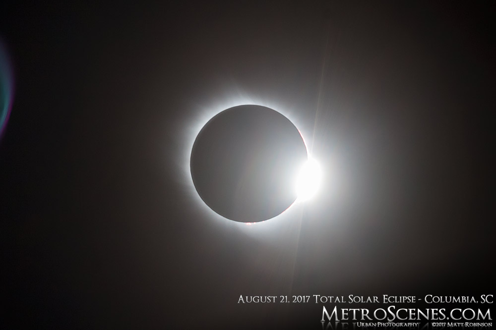 Third Contact and Diamond ring from Solar eclipse on August 21, 2017