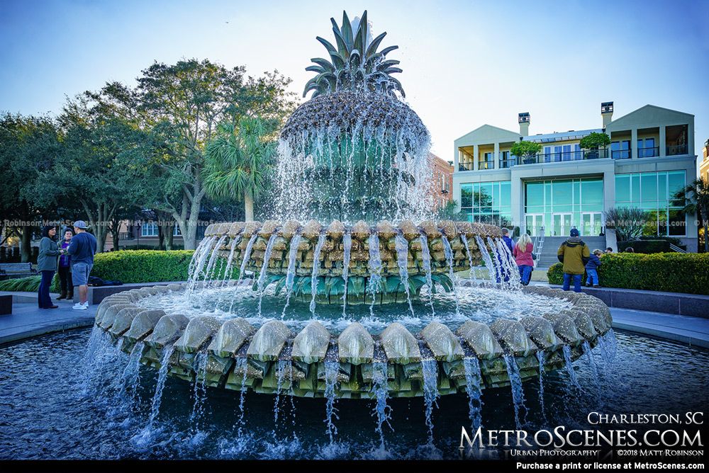 Pineapple Fountain in Charleston, SC